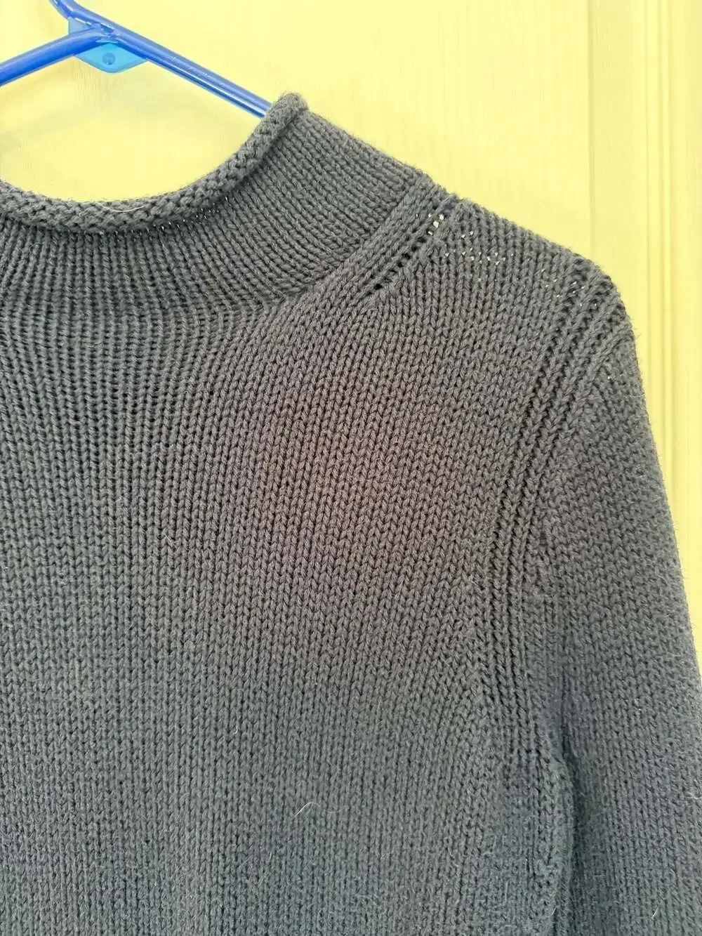 J. Crew 1988 Rollneck Pullover Sweater Navy Blue Cotton Size Small